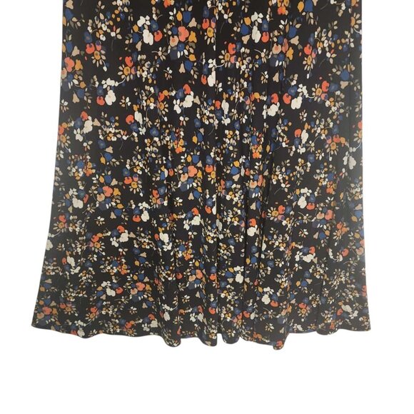Tommy Hilfiger Stretchy Fit & Flare Dress Size 8 Black Multi Floral - Picture 6 of 8
